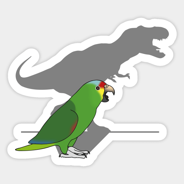 t-rex red lored amazon parrot Sticker by FandomizedRose